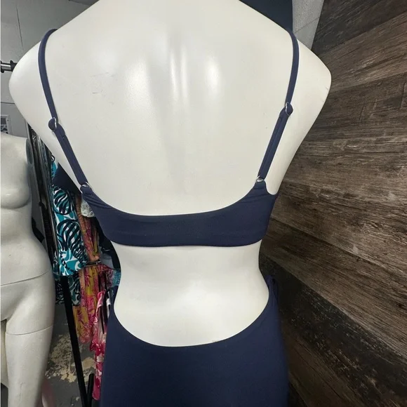 Athleta Navy Blue Bikini Set Bathing Suit Size Small - Picture 5 of 8